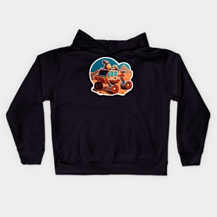 Mars Rover but he's gone for a walk in the mountainside Sticker Kids Hoodie